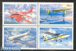 Iceland 1997 Postal Planes 4v [+] Or [:::], Mint NH, Transport - Post - Aircraft & Aviation - Nuevos