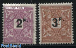 Senegal 1927 Postage Due Overprints 2v, Unused (hinged) - Senegal (1960-...)