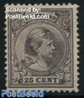 Netherlands 1891 25c, Plate, Dark Violet, Stamp Out Of Set, Unused (hinged) - Ongebruikt