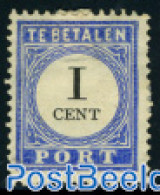 Netherlands 1894 1c, Type III, Stamp Out Of Set, Mint NH - Tasse