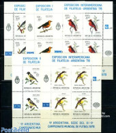Argentina 1978 Argentina, Birds 5 M/s, Mint NH, Nature - Birds - Nuevos