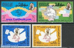 Bahrain 1974 UPU Membership 4v, Mint NH, Nature - Birds - U.P.U. - Pigeons - U.P.U.