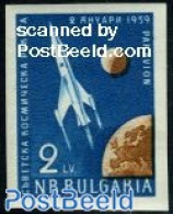 Bulgaria 1959 Moonsonde 1v Imperforated, Mint NH, Transport - Space Exploration - Ongebruikt
