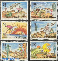 Netherlands Antilles 1990 Child Welfare 6v, Mint NH, Nature - Sport - Animals (others & Mixed) - Cacti - Reptiles - Se.. - Cactusses