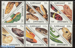 Suriname, Republic 1991 Snakes 6x2v, Mint NH, Nature - Reptiles - Snakes - Suriname