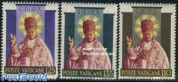 Vatican 1954 Pope Pius X 3v, Mint NH, Religion - Religion - Neufs