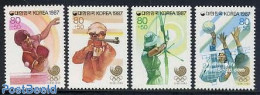 Korea, South 1987 Olympic Games 4v, Mint NH, Sport - Olympic Games - Shooting Sports - Table Tennis - Volleyball - Shooting (Weapons)