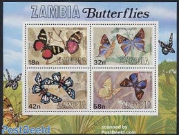 Zambia 1980 Butterflies S/s, Mint NH, Nature - Butterflies - Zambia (1965-...)