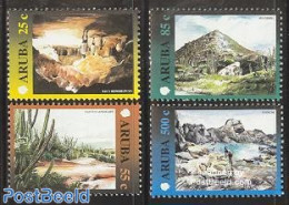 Aruba 2000 Definitives, Island Views 4v, Mint NH, History - Nature - Geology - Cacti - Cactus