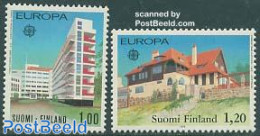 Finland 1978 Europa 2v, Mint NH, Health - History - Health - Europa (cept) - Art - Modern Architecture - Unused Stamps
