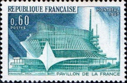 France Poste N** Yv:1519 Mi:1577 Montréal Pavillon De La France (Thème) - 1967 – Montréal (Canada)