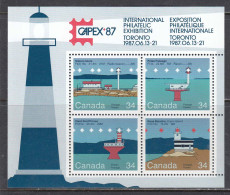 Canada 1985 - CAPEX'87 - Phares Canadiens, YT BF 5, MNH** - Blokken & Velletjes