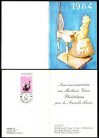 Monaco Poste Obl Yv:1383 Mi:1614 Carte De Vœux (TB Cachet à Date) 9-11-1983 - Gebruikt