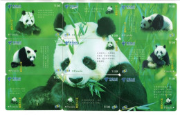 PANDA Puzzle 9  Télécartes Chine China Phonecard  Telefonkarte (P 58) - Cina