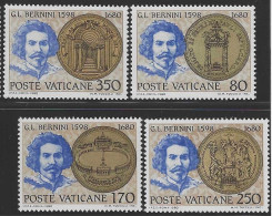 Vatican City S 689-92 1980 300th Anniversary Death Of Lorenzo Bernini.mint Never Hinged - Ungebraucht