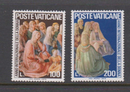 Vatican City S 604-605 1975 International Women Day.mint Never Hinged - Unused Stamps