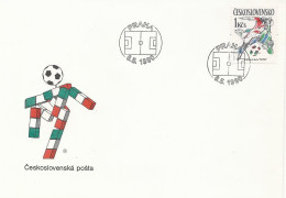 Czechoslovakia Postmark (3544): Sport FIFA World Cup Italia 90 - Sobres