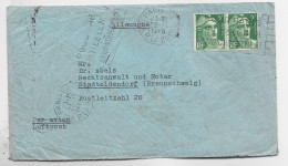 FRANCE GANDON 5FR VERTX2 LETTRE MEC PARIS VIII 22.11.1946 POUR ALLEMAGNE AU TARIF - 1945-54 Marianne Of Gandon