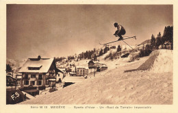 Megève * Sports D'hiver , Un Saut De Terrain Impeccable ! * Ski Skieur - Megève