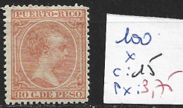 PUERTO RICO 100 * Côte 15 € - Porto Rico