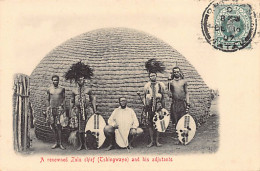 South Africa - A Renowned Zulu Chief, King Cetshwayo (spelled Tshingwayo) And His Adjutants. - Sud Africa