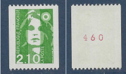 YT 2627 - Marianne De Briat - 2,10F - Roulette Avec Numéro Au Dos - Neuf - Coil Stamps