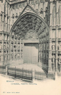 ESPAGNE - Sevilla Catedral - Puerta Principal - Vue Panoramique - Vue Sur L'entrée - Carte Postale Ancienne - Sevilla