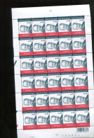 Belgie 2002 3131 Albert II Monarchie Full Sheet MNH Plaatnummer 1 (geplooid Over Perforatie) - 2001-2010