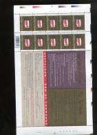 Belgie 2006 3498 Full Sheet MNH Plaatnummer 1 - 2001-2010