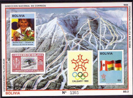 Olympics 1988 - Ski - BOLIVIA - S/S MNH - Invierno 1988: Calgary