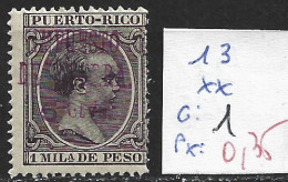 PUERTO RICO IMPÔTS DE GUERRE 13 ** Côte 1 € - Porto Rico