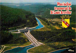 57 - Saint Louis - Arzviller - Le Plan Incliné Transversal - Ascenseur à Bateaux - Vue Aérienne - Blasons - Carte Neuve  - Arzviller