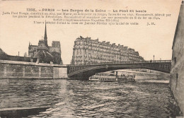 FRANCE - Paris - Les Berges De La Seine - Le Pont Saint Louis - Carte Postale Ancienne - Brücken