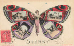 Stenay , Meuse * Souvenir Du Village * Femme Papillon Butterfly Surréalisme - Stenay