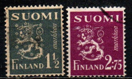 FINLANDIA - 1940 - LEONE RAMPANTE - NUOVO TIPO SU FONDO UNITO - USATI - Used Stamps