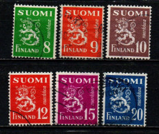 FINLANDIA - 1950 - LEONE RAMPANTE - NUOVI VALORI - USATI - Gebruikt