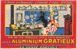 L'Aluminium Fernand GRATIEUX Paris Lyon Strasbourg * MICH * CPA Publicitaire Illustrateur Mich * Chat Noir Black Cat - Mich