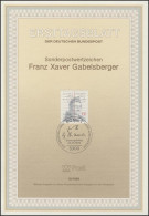 ETB 18/1989 Franz Xaver Gabelsberger, Stenograph - 1981-1990
