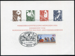 Sonderdruck Verkehrsausstellung München 1953: FAKSIMILE Ministerblock 1979, SSt - Posta Privata & Locale