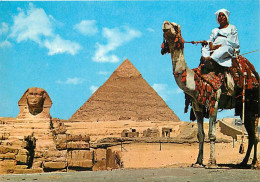 Egypte - Gizeh - Giza - The Great Sphinx And Khephren Pyramid - Le Grand Sphinx Et Pyramide De Chéphren - Chamelier - Ch - Gizeh