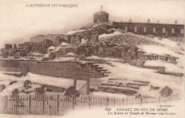 FRANCE - Sommet Du Puy De Dôme - Les Ruines Du Temple De Mercure Sous La Neige - Carte Postale Ancienne - Autres & Non Classés