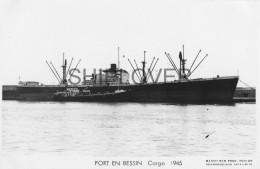 Cargo Français PORT EN BESSIN - Carte Photo éditions Marius Bar - Bateau/ship/schiff - Cargos