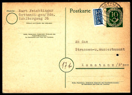ENTIER POSTAL - GOTTMADINGEN - 1953 - GANZSACHE  - Postcards - Used