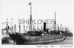 Cargo Français SAHEL - Carte Photo éditions Marius Bar - Bateau/ship/schiff - Cargos