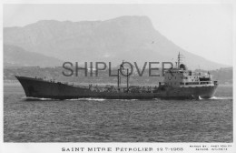 Pétrolier Français SAINT MITRE - Carte Photo éditions Marius Bar - Bateau/ship/schiff - Tanker