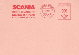 EMA ALLEMAGNE DEUTSCHLAND Specimen CAMION LKW TRUCK SCANIA KNIRSCH KRAFTFAHRZEUGE DIREKHÄNDLER VENTE DIRECTE COMMERZ - Trucks