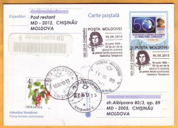 2013. Moldova Moldavie Moldau. 50 Years Of Valentina Tereshkova. Special Cancellations. Personal Stamps Spase - UdSSR