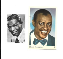 AA81 - CHROMOS LIONEL HAMPTON 9 X 6 CM - NAT KING COLE 4 X 6 CM - Foto's