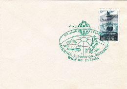 AMERIKA-EUROVISION_OSTERREICH,    COVERS WITH SPECIAL STAMP   1963  AUSTRIA - Lettres & Documents