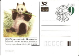 CDV PM 29 Czech Republic L. And J. Knotkovi Panda Bear And Butterfly 2002 - Beren